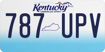 KY license plate 787UPV