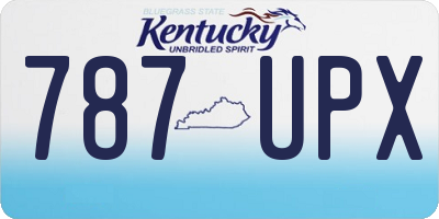 KY license plate 787UPX