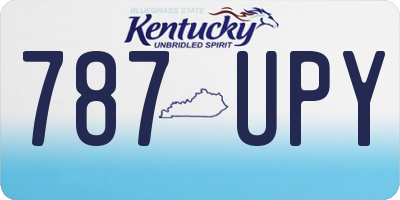 KY license plate 787UPY