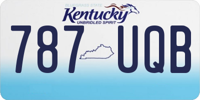 KY license plate 787UQB