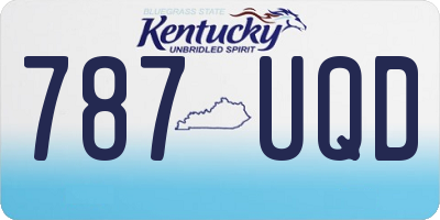 KY license plate 787UQD