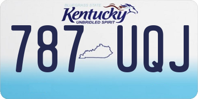 KY license plate 787UQJ