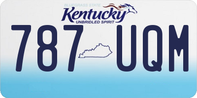 KY license plate 787UQM