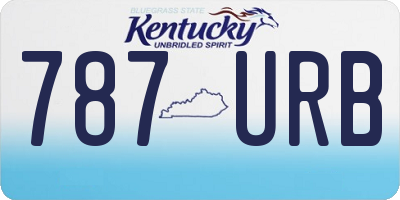 KY license plate 787URB