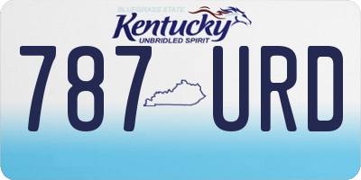 KY license plate 787URD