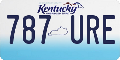 KY license plate 787URE