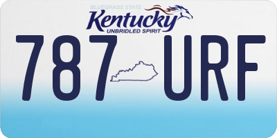KY license plate 787URF