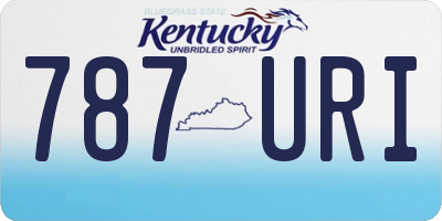 KY license plate 787URI