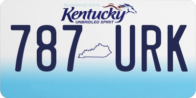 KY license plate 787URK