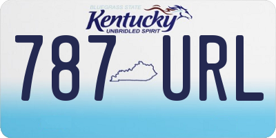KY license plate 787URL