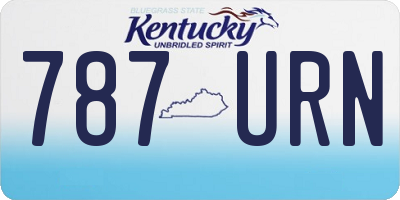 KY license plate 787URN