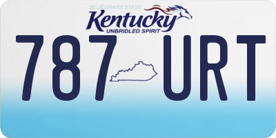 KY license plate 787URT