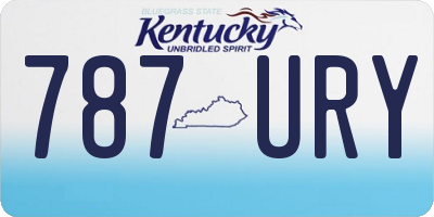 KY license plate 787URY