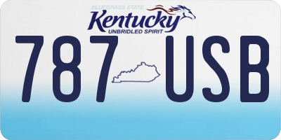 KY license plate 787USB