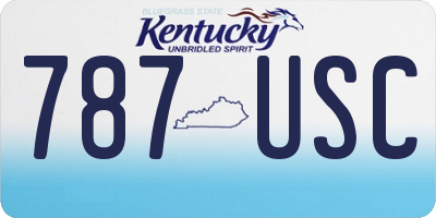 KY license plate 787USC