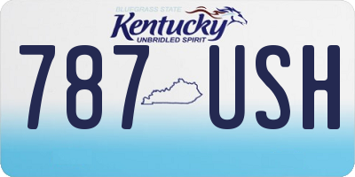 KY license plate 787USH
