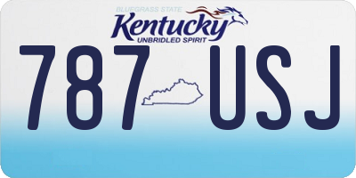 KY license plate 787USJ