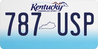 KY license plate 787USP