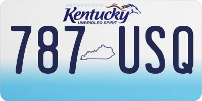 KY license plate 787USQ