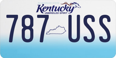 KY license plate 787USS