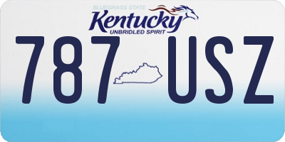 KY license plate 787USZ
