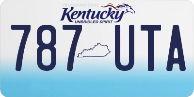 KY license plate 787UTA