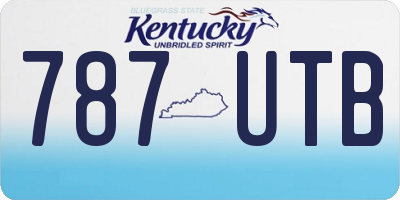 KY license plate 787UTB