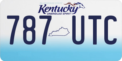 KY license plate 787UTC