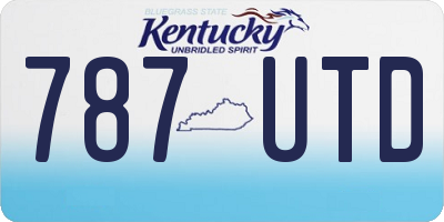 KY license plate 787UTD