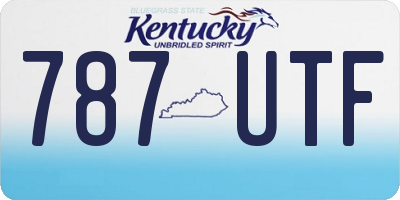 KY license plate 787UTF