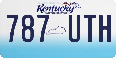KY license plate 787UTH