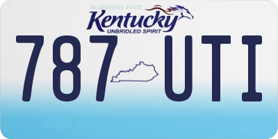 KY license plate 787UTI