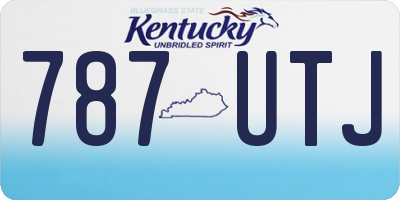 KY license plate 787UTJ