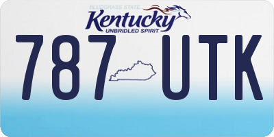 KY license plate 787UTK