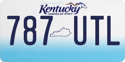 KY license plate 787UTL