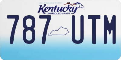 KY license plate 787UTM