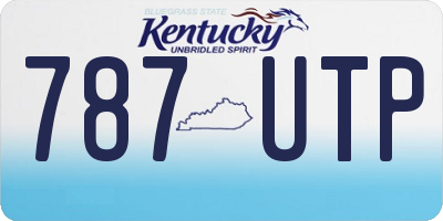 KY license plate 787UTP