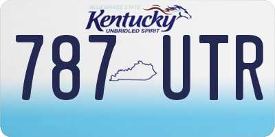 KY license plate 787UTR