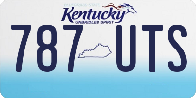 KY license plate 787UTS
