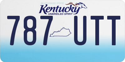 KY license plate 787UTT