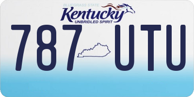 KY license plate 787UTU