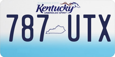 KY license plate 787UTX