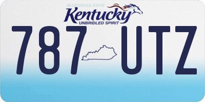 KY license plate 787UTZ