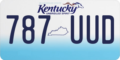 KY license plate 787UUD
