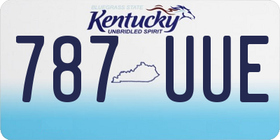 KY license plate 787UUE