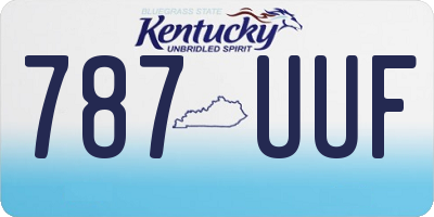 KY license plate 787UUF