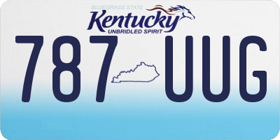 KY license plate 787UUG