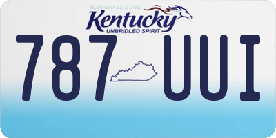 KY license plate 787UUI