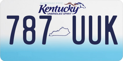 KY license plate 787UUK