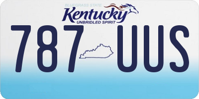 KY license plate 787UUS